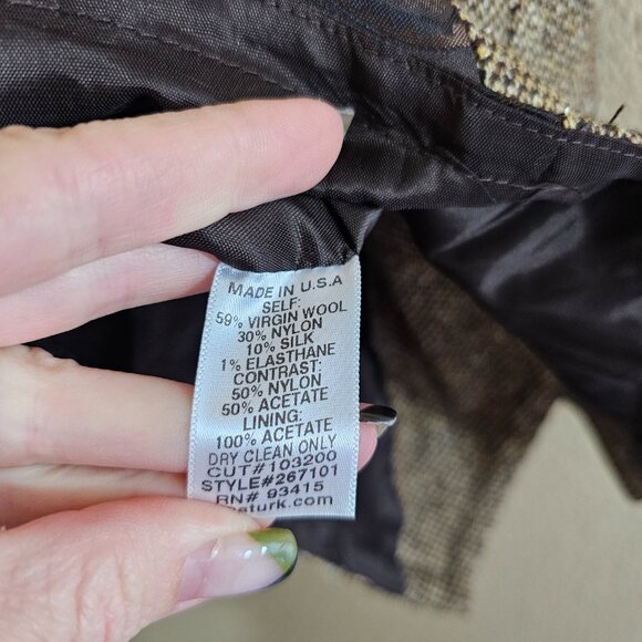 TRINA TURK Virgin wool Silk Blend Button Front Open Back Vest~Size 8 - Picture 9 of 10